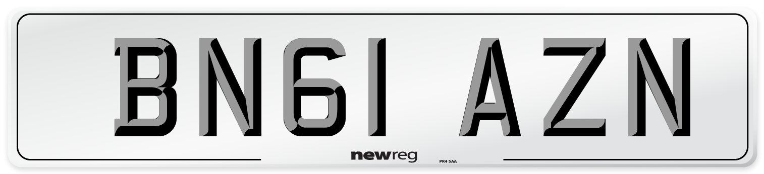 BN61 AZN Number Plate from New Reg